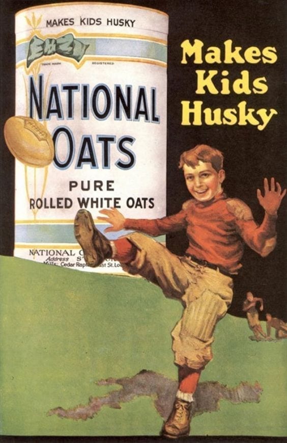 Makes Kids Husky National Oats Ad Banner