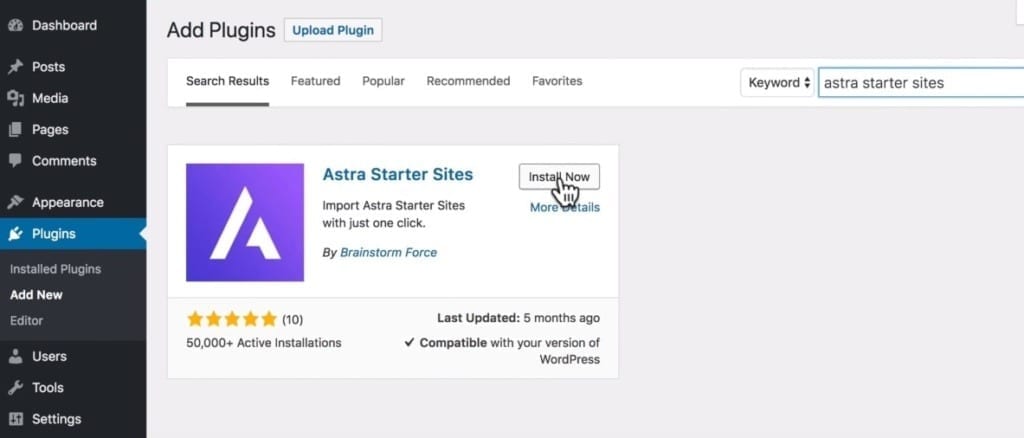 WordPress Website Astra Starter Sites 2