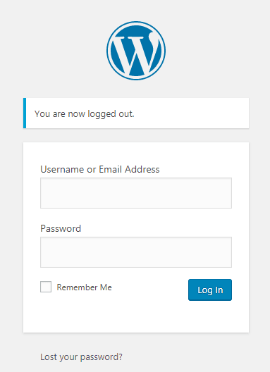 WordPress Website Login