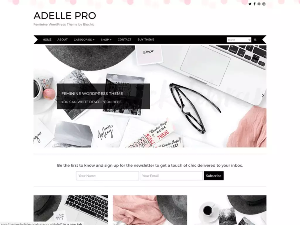 Adelle WordPress Theme Mommy Blogger