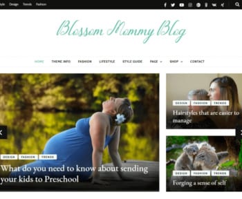 Blossom Mommy WordPress Theme Mommy Blogger