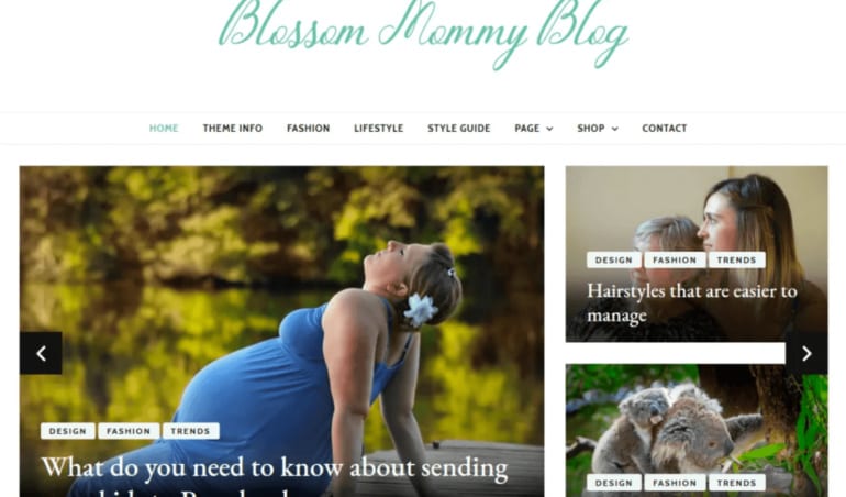 Blossom Mommy WordPress Theme Mommy Blogger