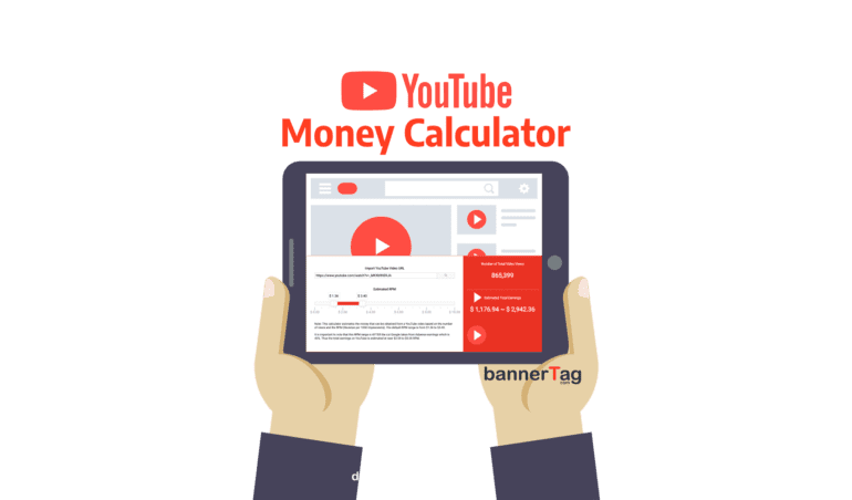 YouTube Money Calculator Homepage Image by bannerTag.com